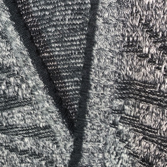 VINTAGE Michael Gerard drop sleeve chunky grey cardigan sweater Sz L grandpa - Picture 14 of 16